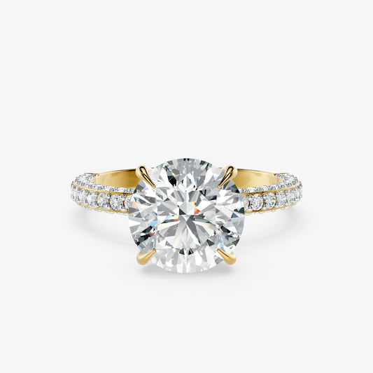 Amaris Round Diamond Signature Ring