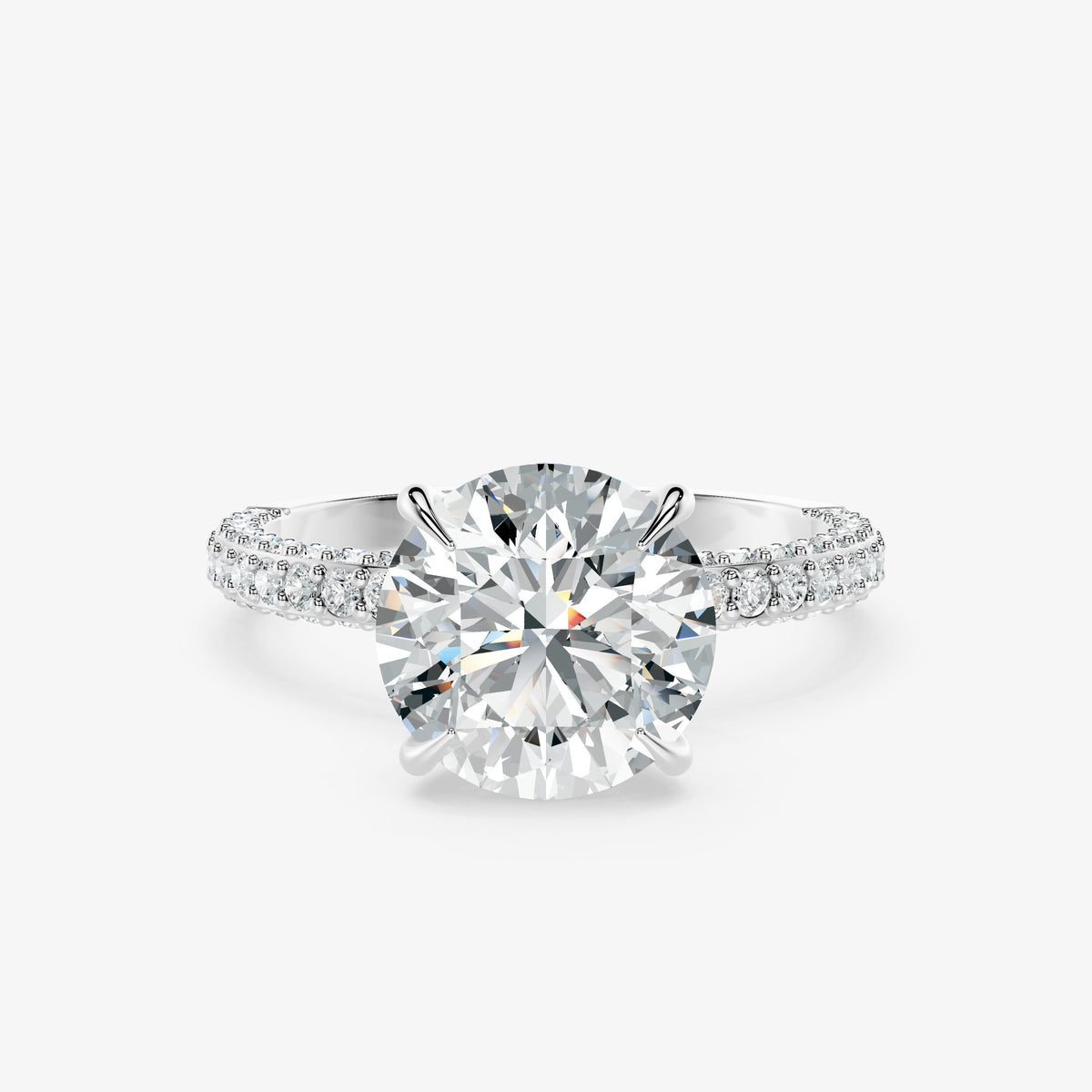 Amaris Round Diamond Signature Ring