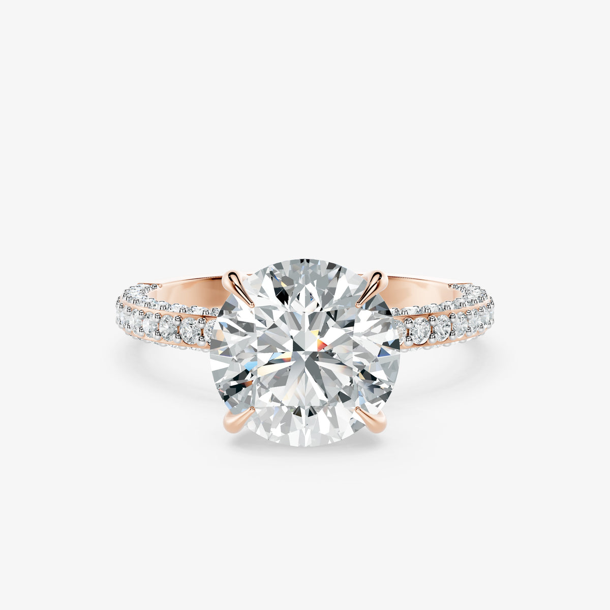 Amaris Round Diamond Signature Ring