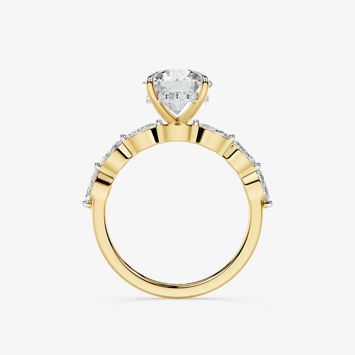 Marquise Trace Solitaire Diamond Ring