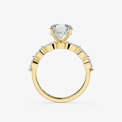 Marquise Trace Solitaire Diamond Ring