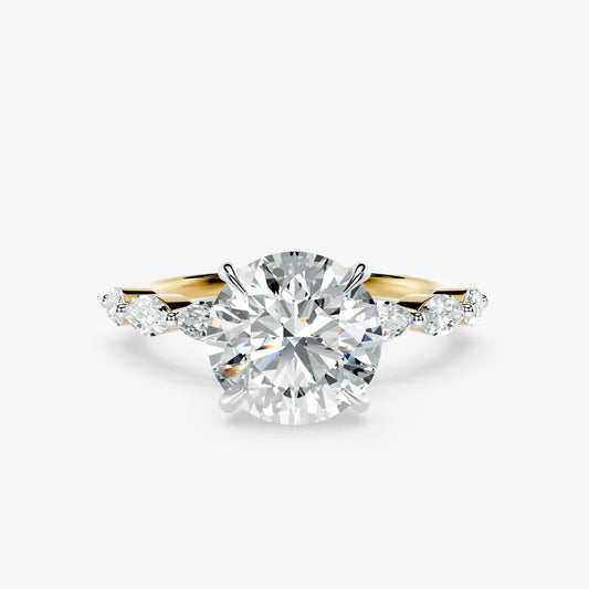 Marquise Trace Solitaire Diamond Ring