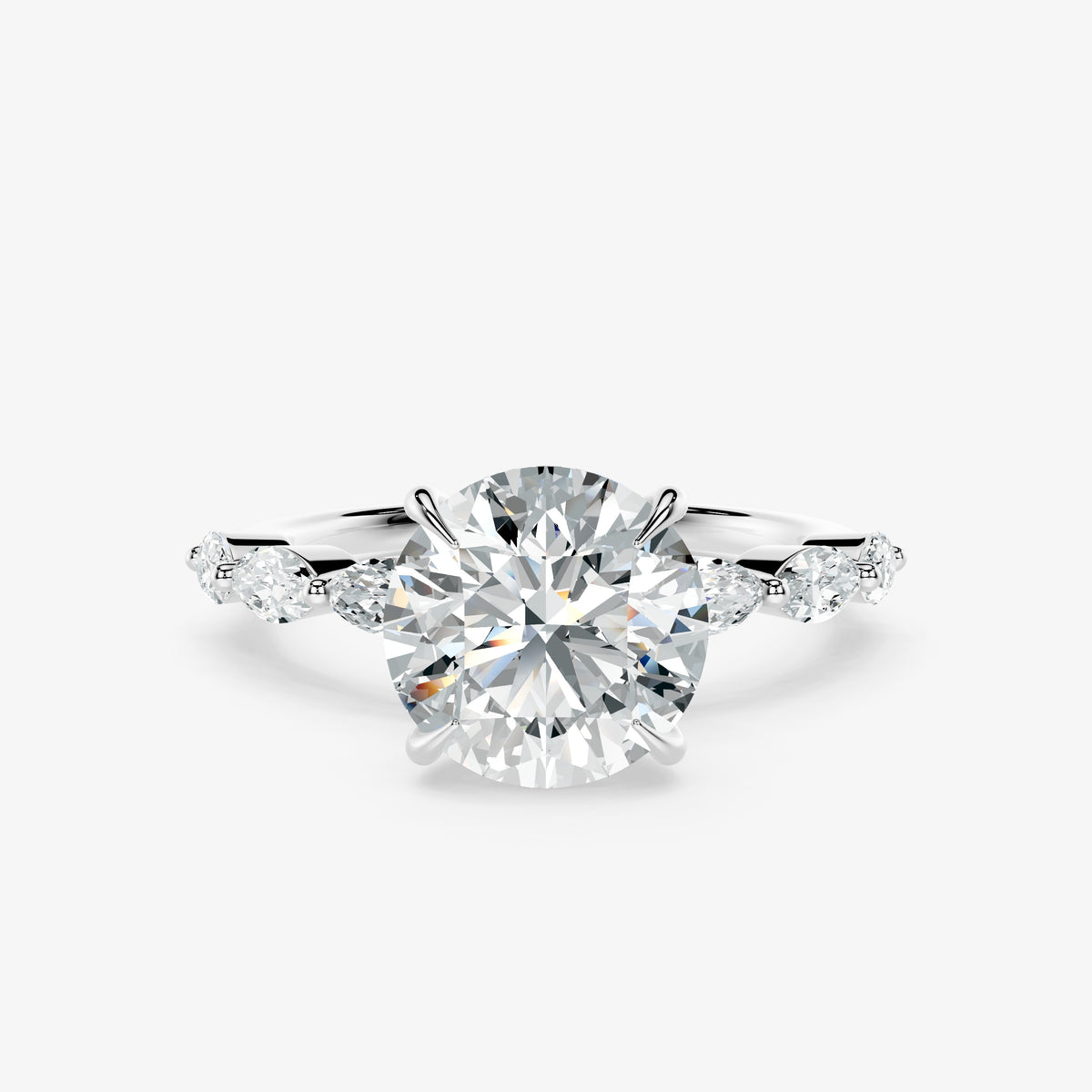Marquise Trace Solitaire Diamond Ring