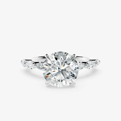 Marquise Trace Solitaire Diamond Ring