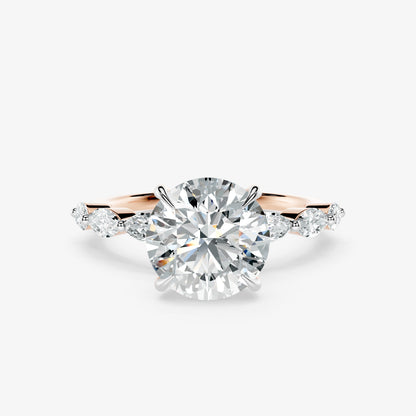 Marquise Trace Solitaire Diamond Ring