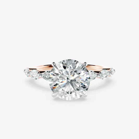 Marquise Trace Solitaire Diamond Ring