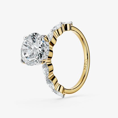 Marquise Trace Solitaire Diamond Ring