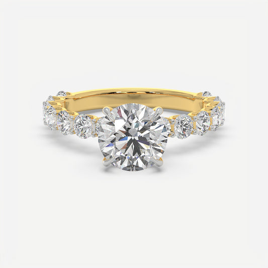 Cascade Solitaire Diamond Ring