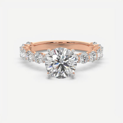 Cascade Solitaire Diamond Ring