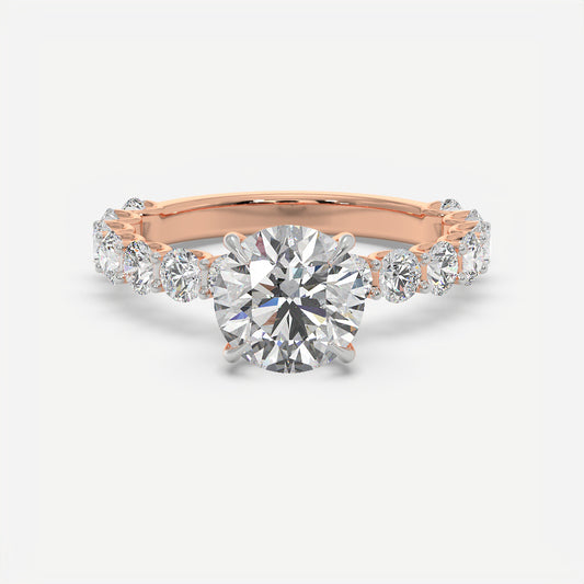 Cascade Solitaire Diamond Ring