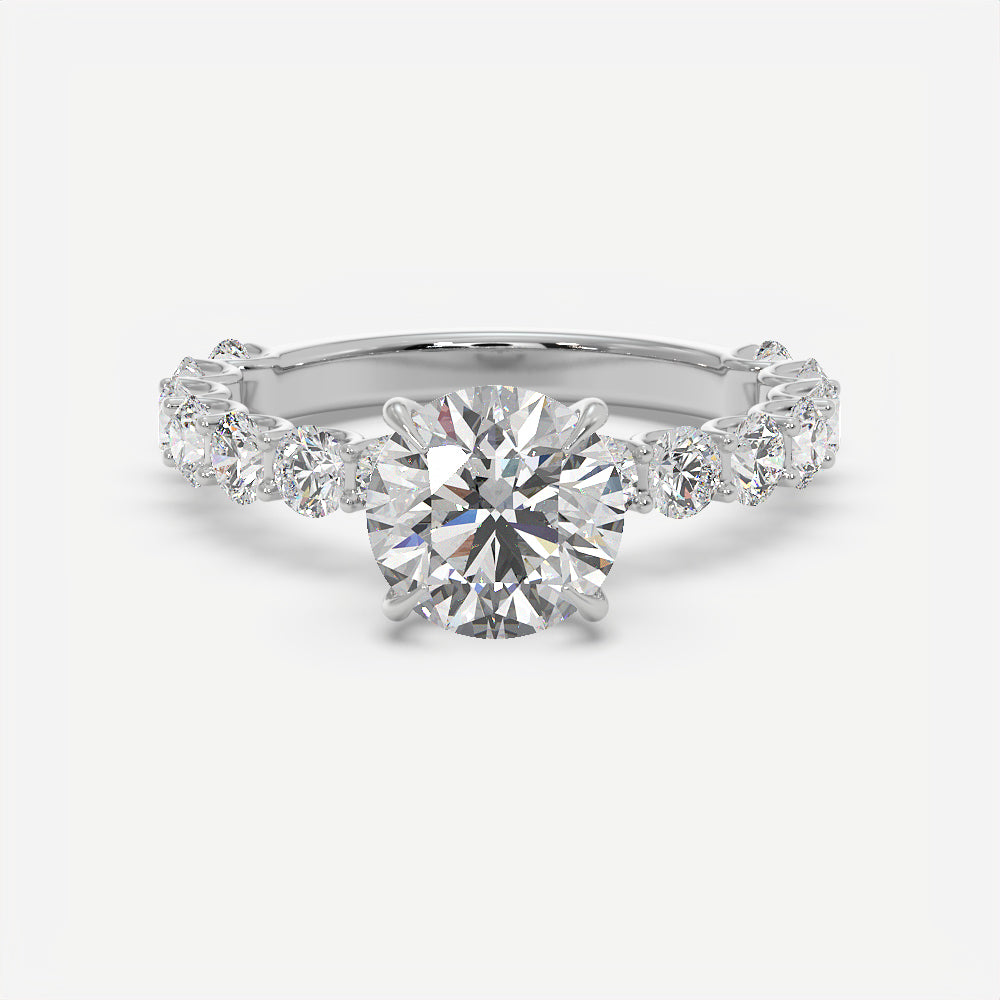 Cascade Solitaire Diamond Ring