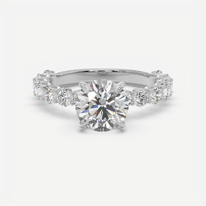 Cascade Solitaire Diamond Ring