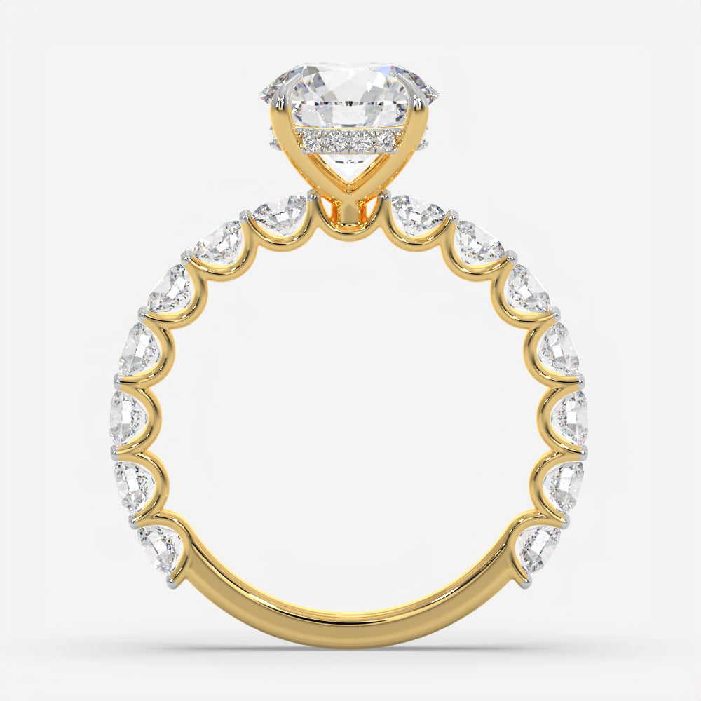 Cascade Solitaire Diamond Ring