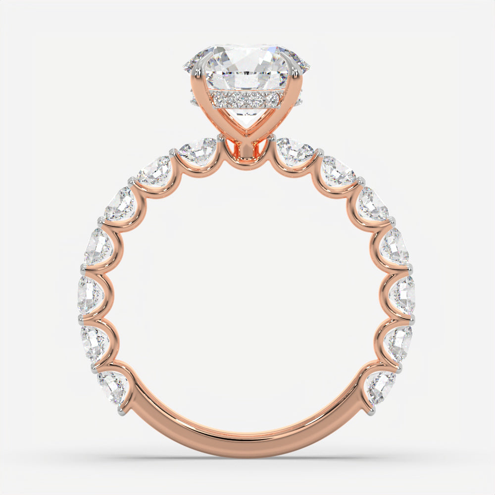 Cascade Solitaire Diamond Ring