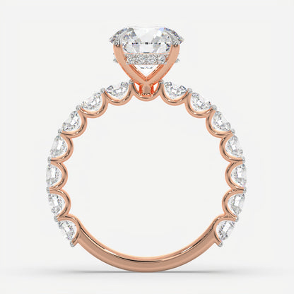 Cascade Solitaire Diamond Ring