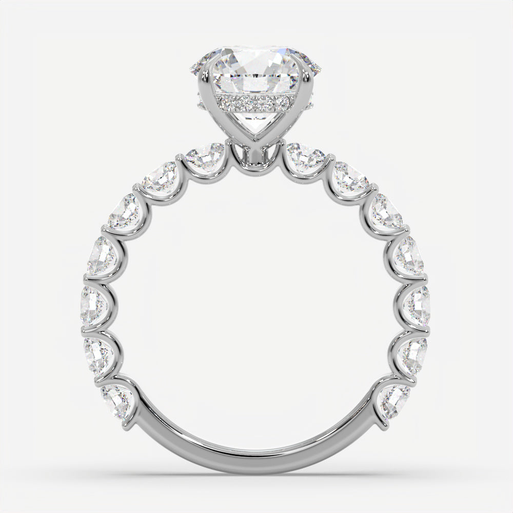 Cascade Solitaire Diamond Ring
