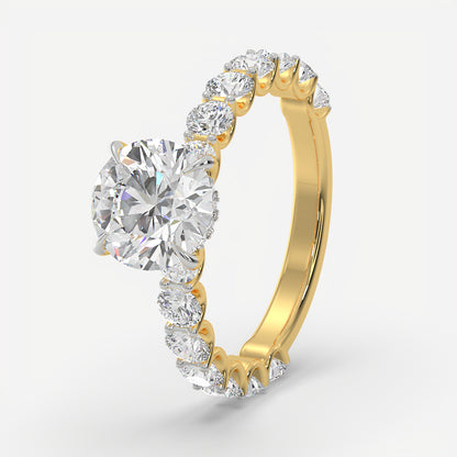 Cascade Solitaire Diamond Ring