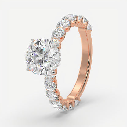 Cascade Solitaire Diamond Ring