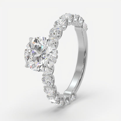 Cascade Solitaire Diamond Ring