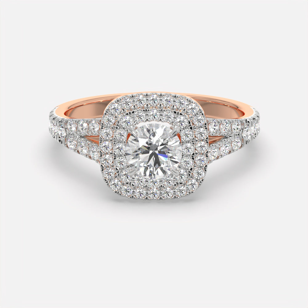 Crownline Diamond Halo Ring