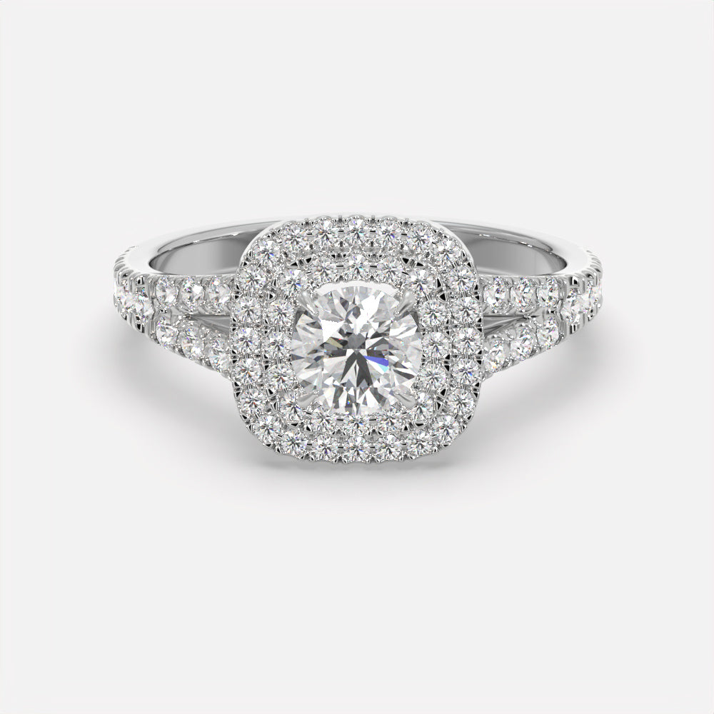 Crownline Diamond Halo Ring