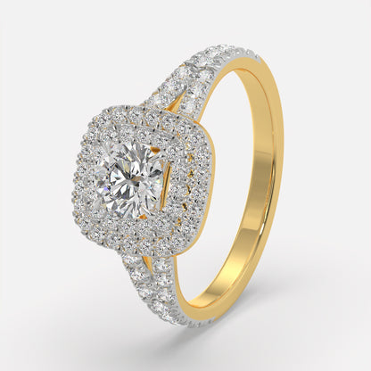 Crownline Diamond Halo Ring