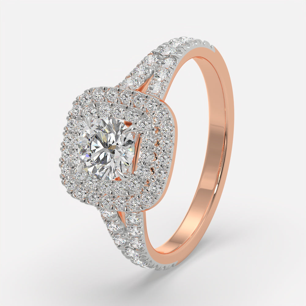 Crownline Diamond Halo Ring