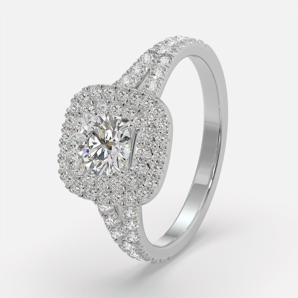 Crownline Diamond Halo Ring