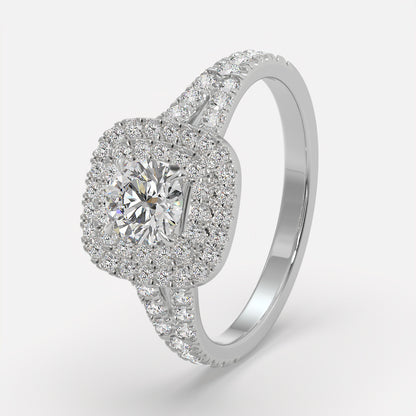 Crownline Diamond Halo Ring