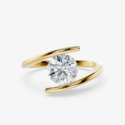 Sorelle Round Diamond Crossover Ring
