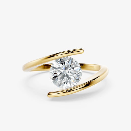 Sorelle Round Diamond Crossover Ring