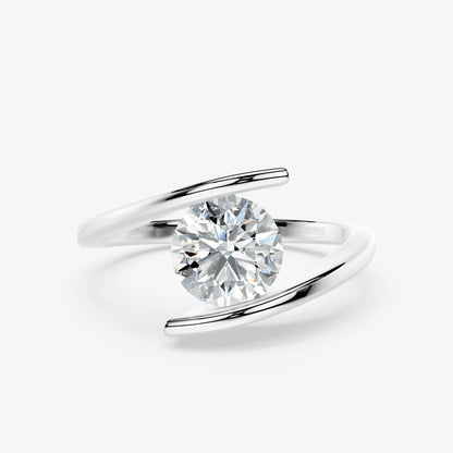 Sorelle Round Diamond Crossover Ring
