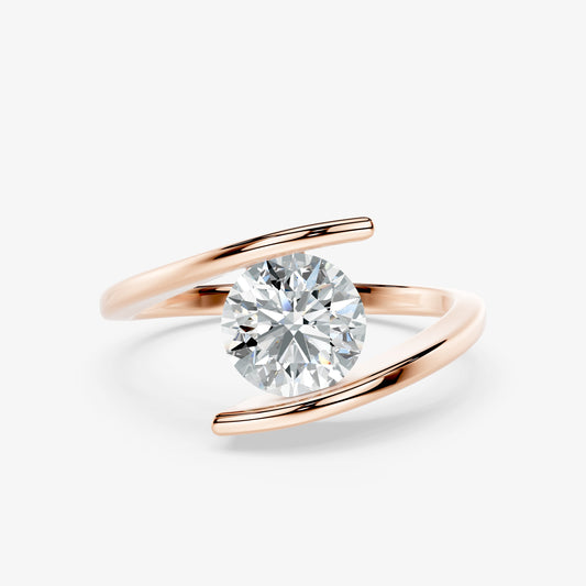 Sorelle Round Diamond Crossover Ring