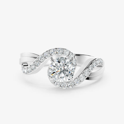 Aurelle Round Diamond Ribbon Ring