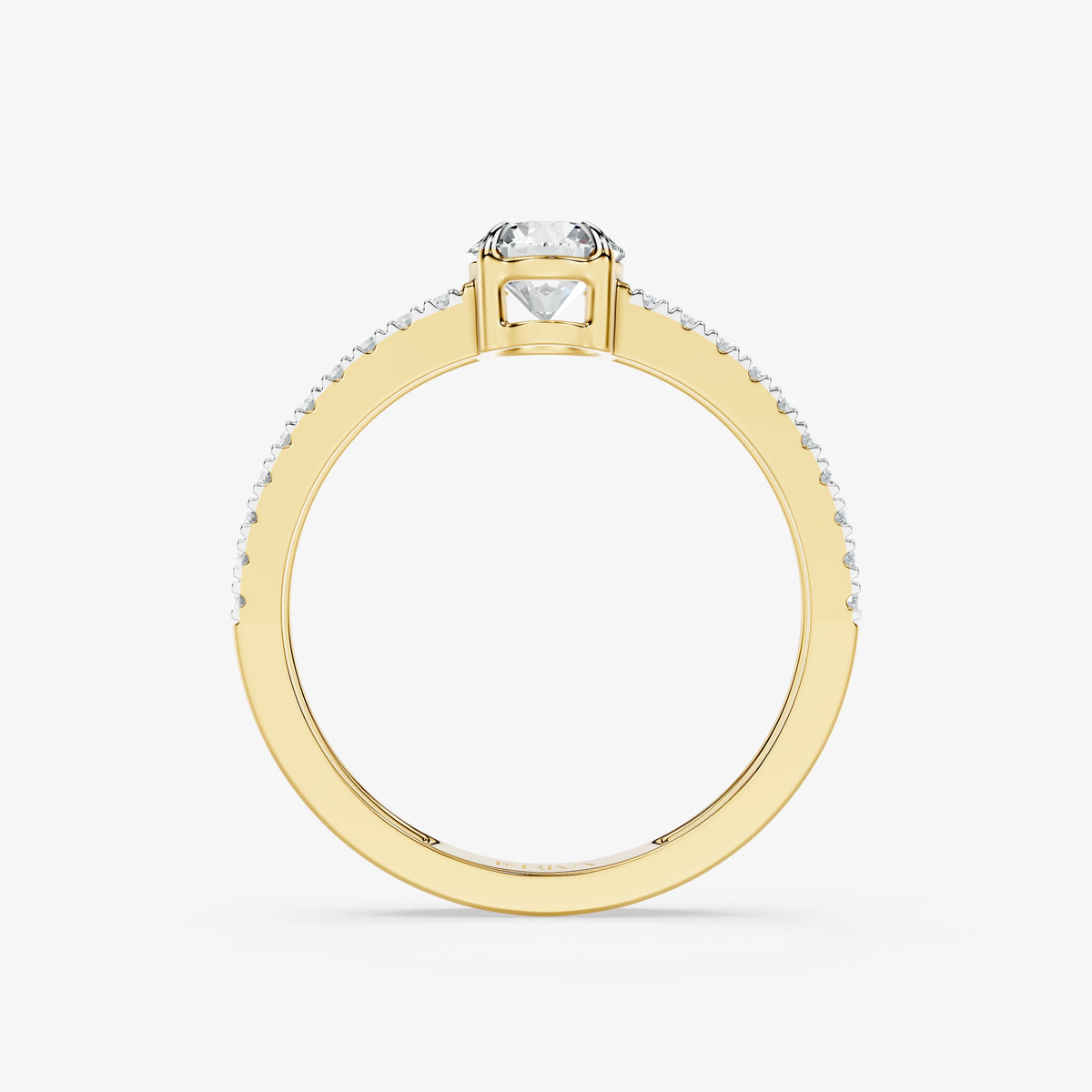 Twin Strand Solitaire Diamond Ring