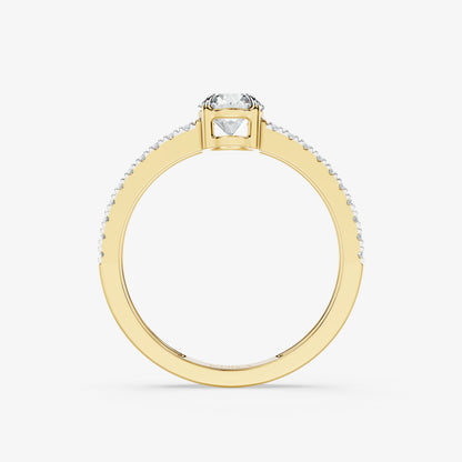 Twin Strand Solitaire Diamond Ring