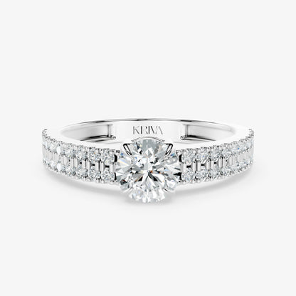 Twin Strand Solitaire Diamond Ring