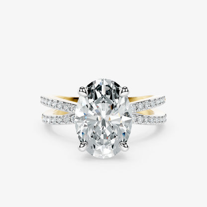 Oval Interlace Diamond Ring