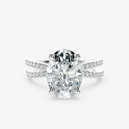 Oval Interlace Diamond Ring