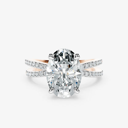 Oval Interlace Diamond Ring