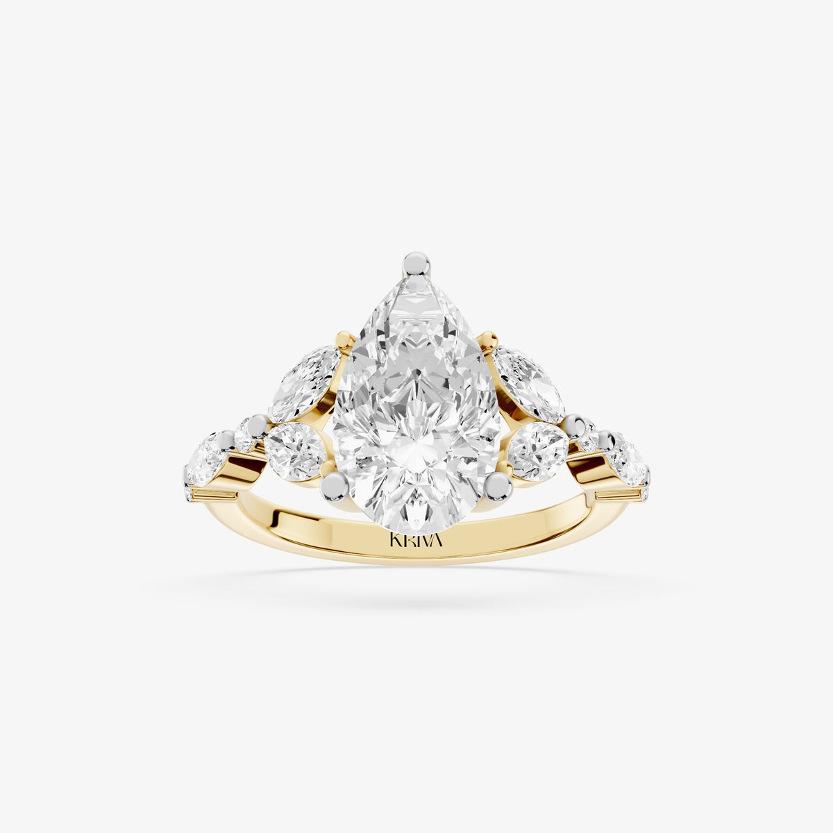 Pear Petal Diamond Ring