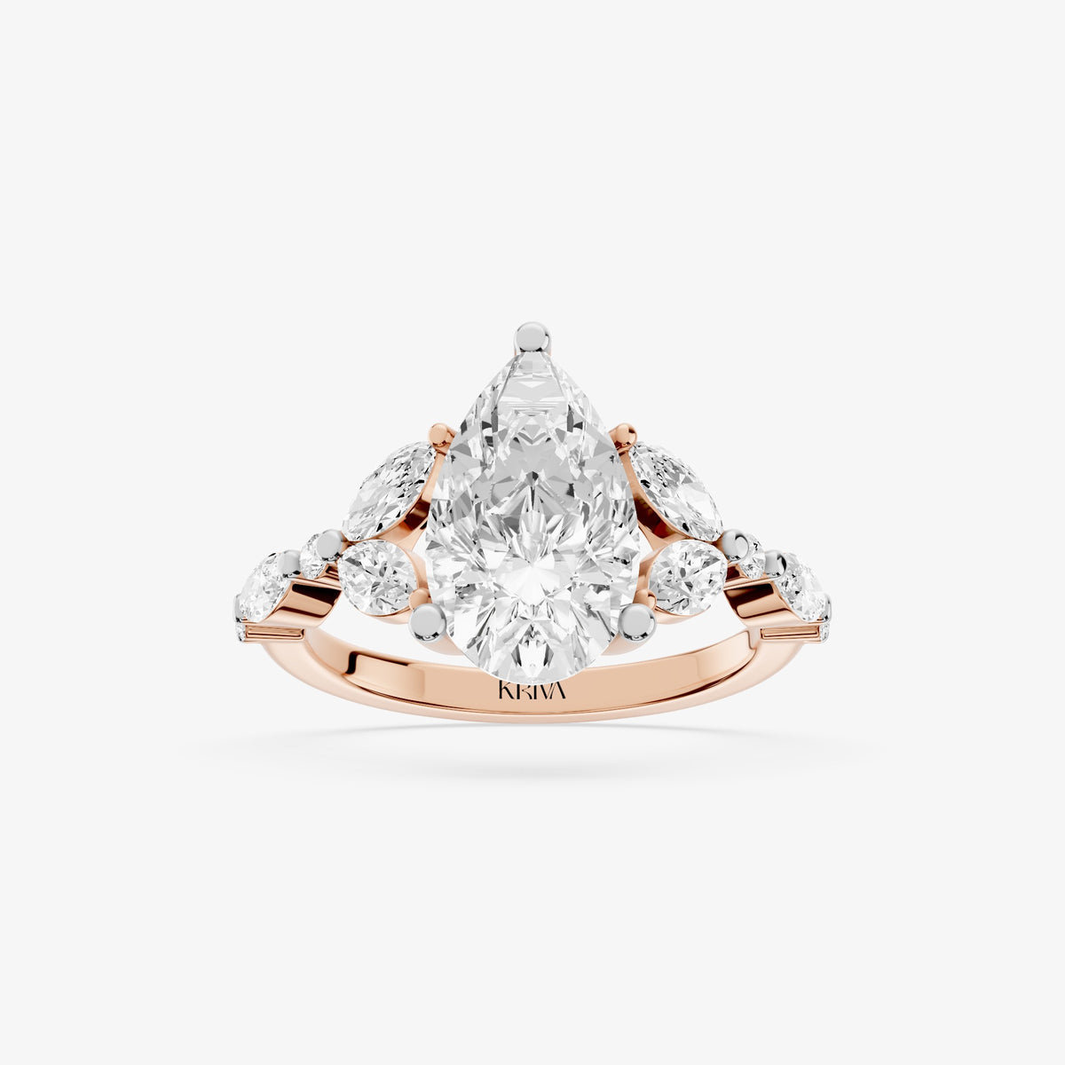 Pear Petal Diamond Ring