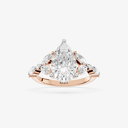 Pear Petal Diamond Ring
