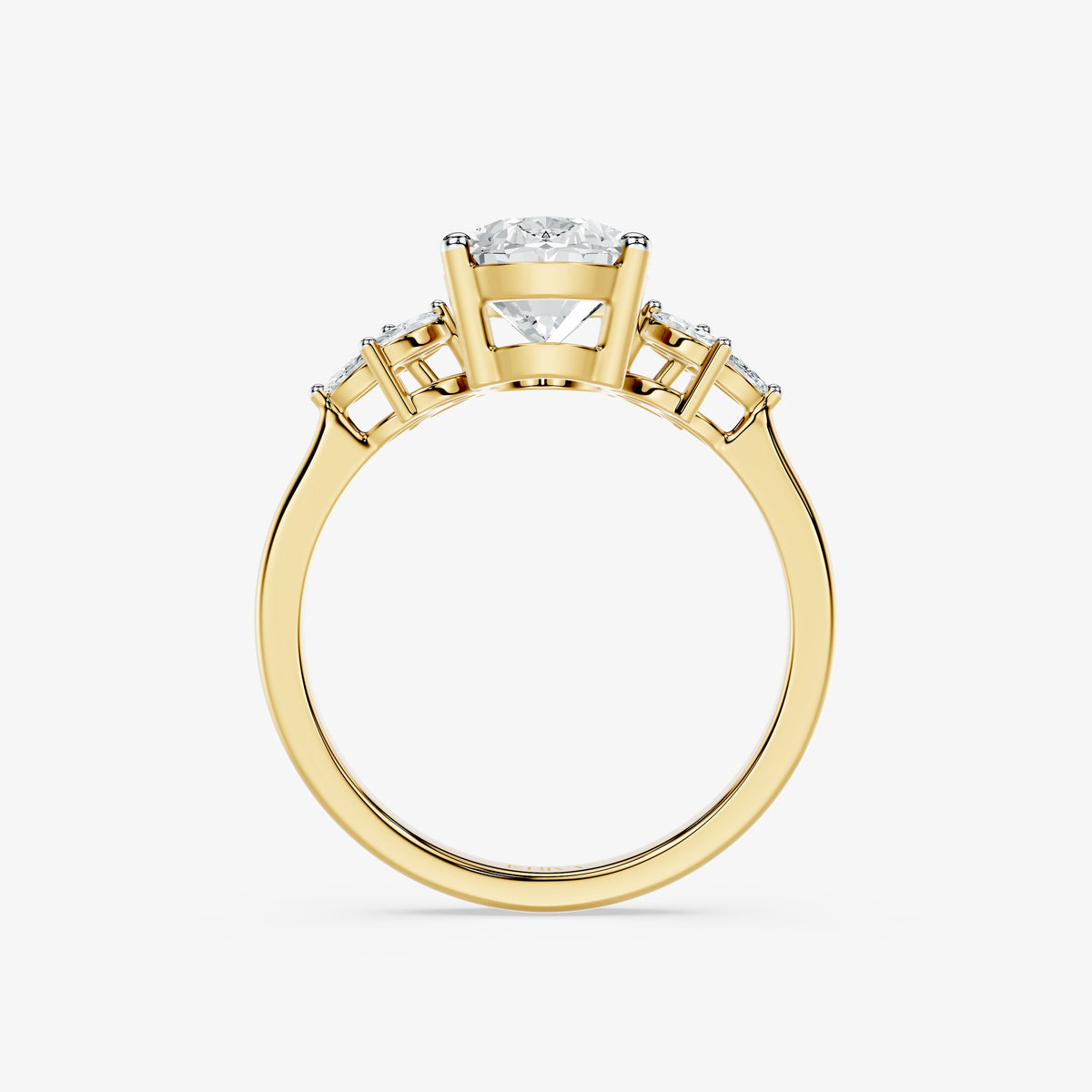 Oval Flourish Diamond Ring