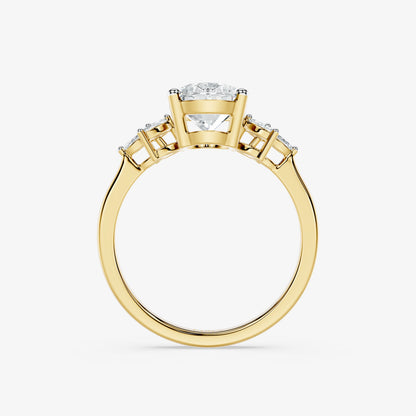 Oval Flourish Diamond Ring