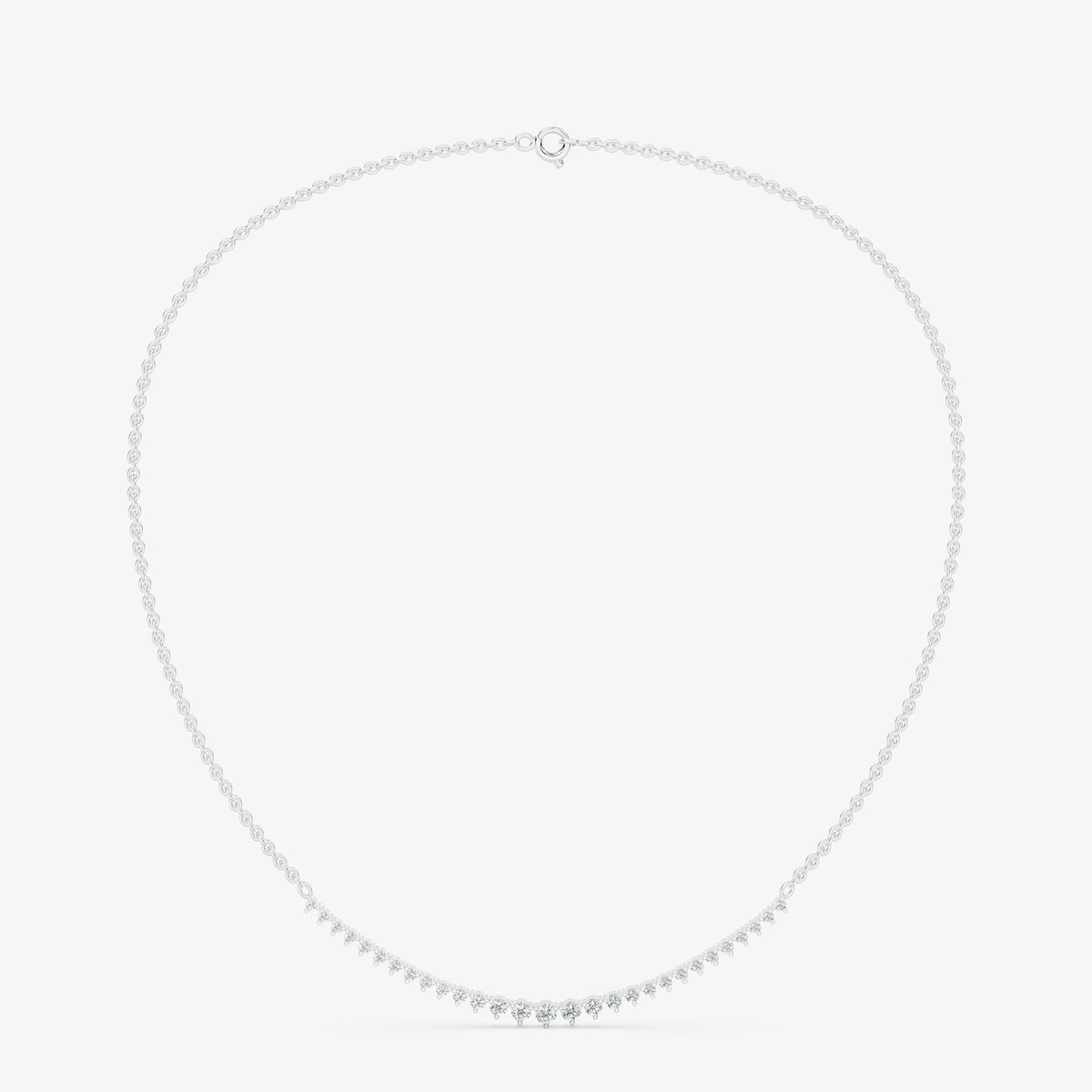 Dainty Graduated Diamond Chain Necklace