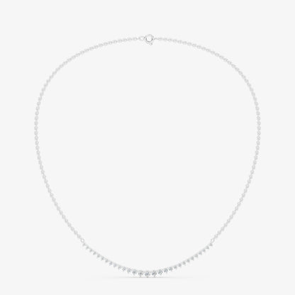 Dainty Graduated Diamond Chain Necklace