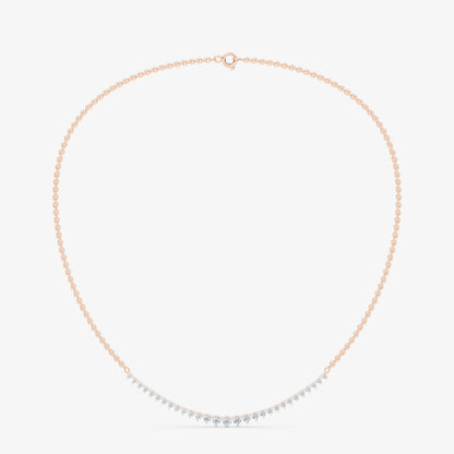 Dainty Graduated Diamond Chain Necklace