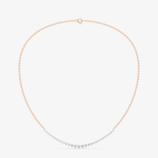 Dainty Graduated Diamond Chain Necklace