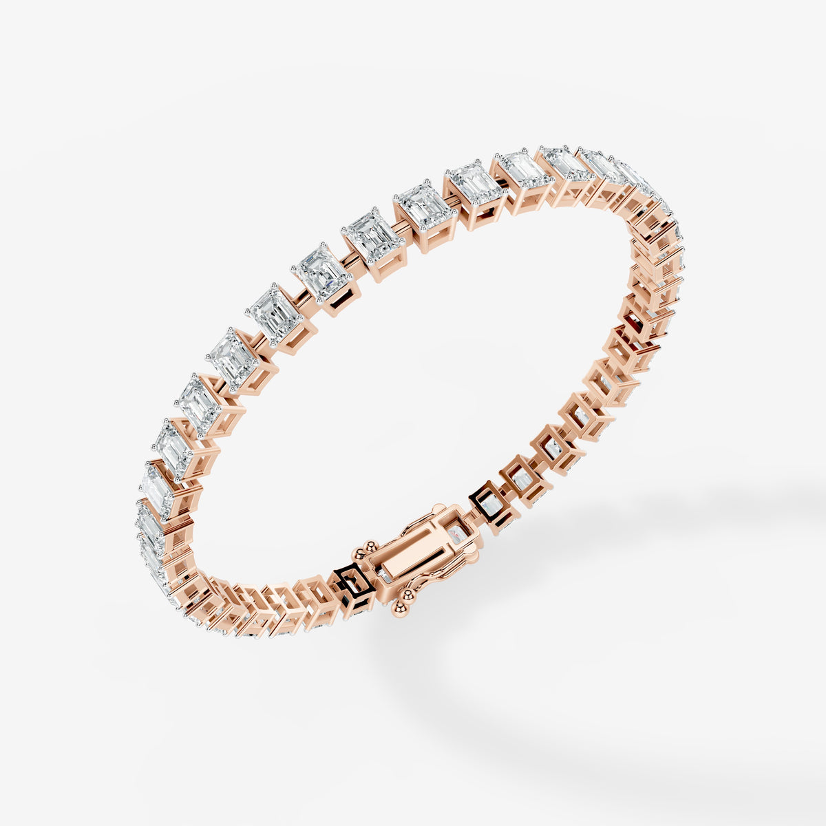 Emerald Cut Diamond Tennis Bracelet